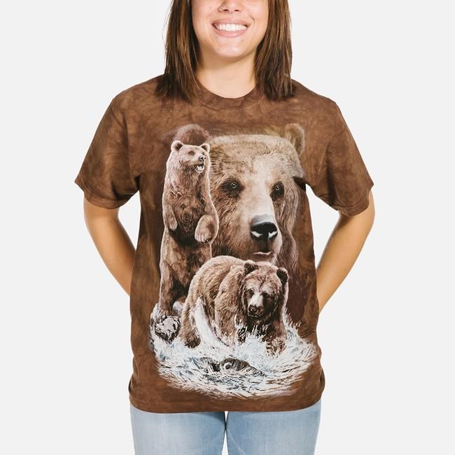 The Mountain tričko 3D 10 medveďov, unisex