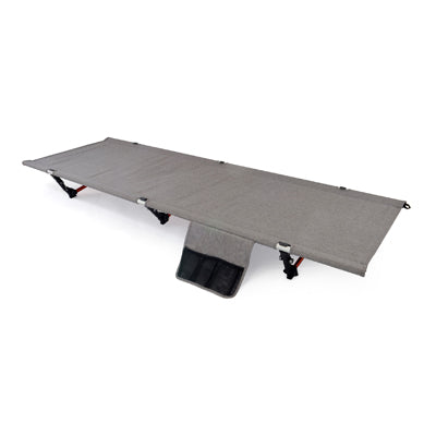 BasicNature Camping Bed Elevated 190 cm, Grey