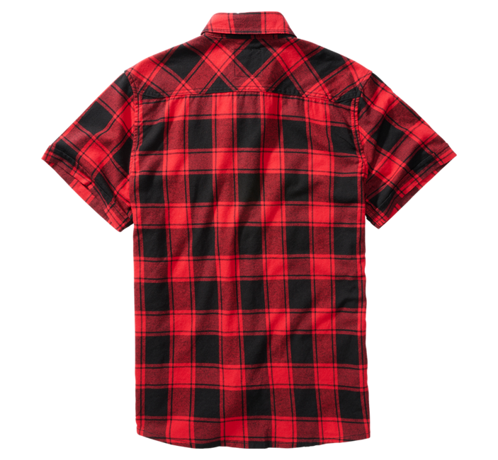 Brandit Check Shirt Short Sleeve, Red/Black