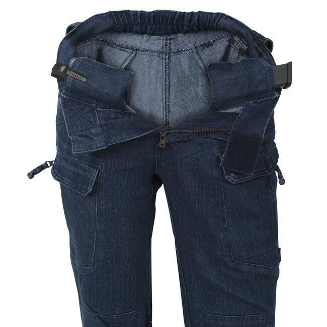 Helikon-Tex Women's UTP Resized Urban Tactical Pants, Denim Stretch, Navy Blue