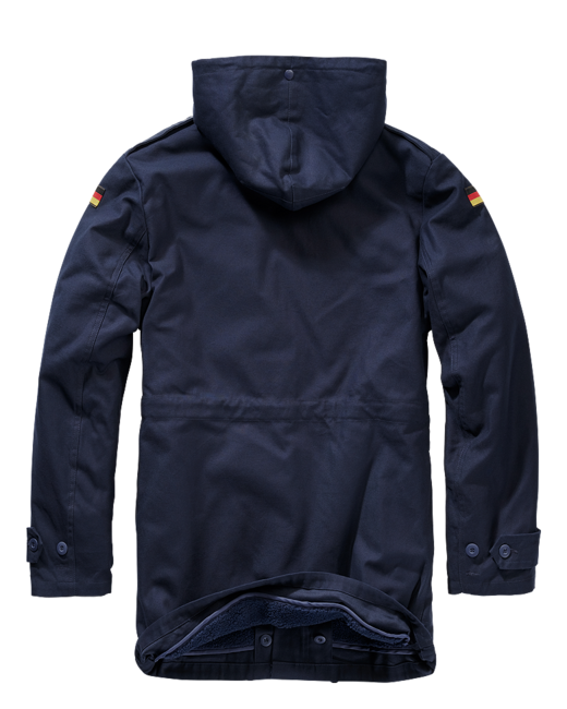 Brandit BW Parka with Flag, Navy Blue