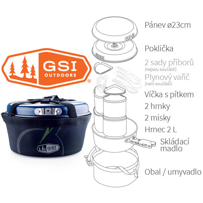 GSI Outdoors Bugaboo Backpacker Cookset, 2 l