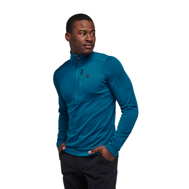 Black Diamond Coefficient Lt Men's Long Sleeve Shirt with Zip, Kingfisher