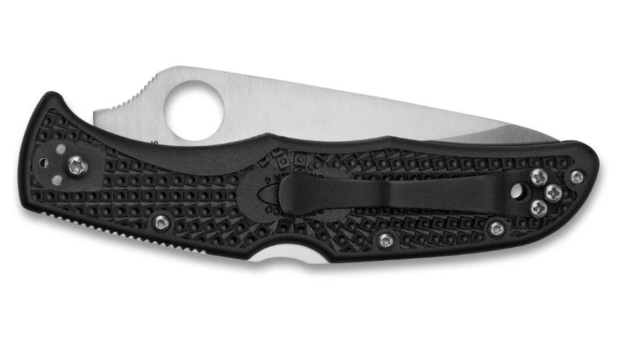 Spyderco Endura 4 Lightweight Serrated Folding Knife 9.5cm, Black, FRN