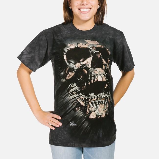 The Mountain tričko 3D s lebkou, unisex