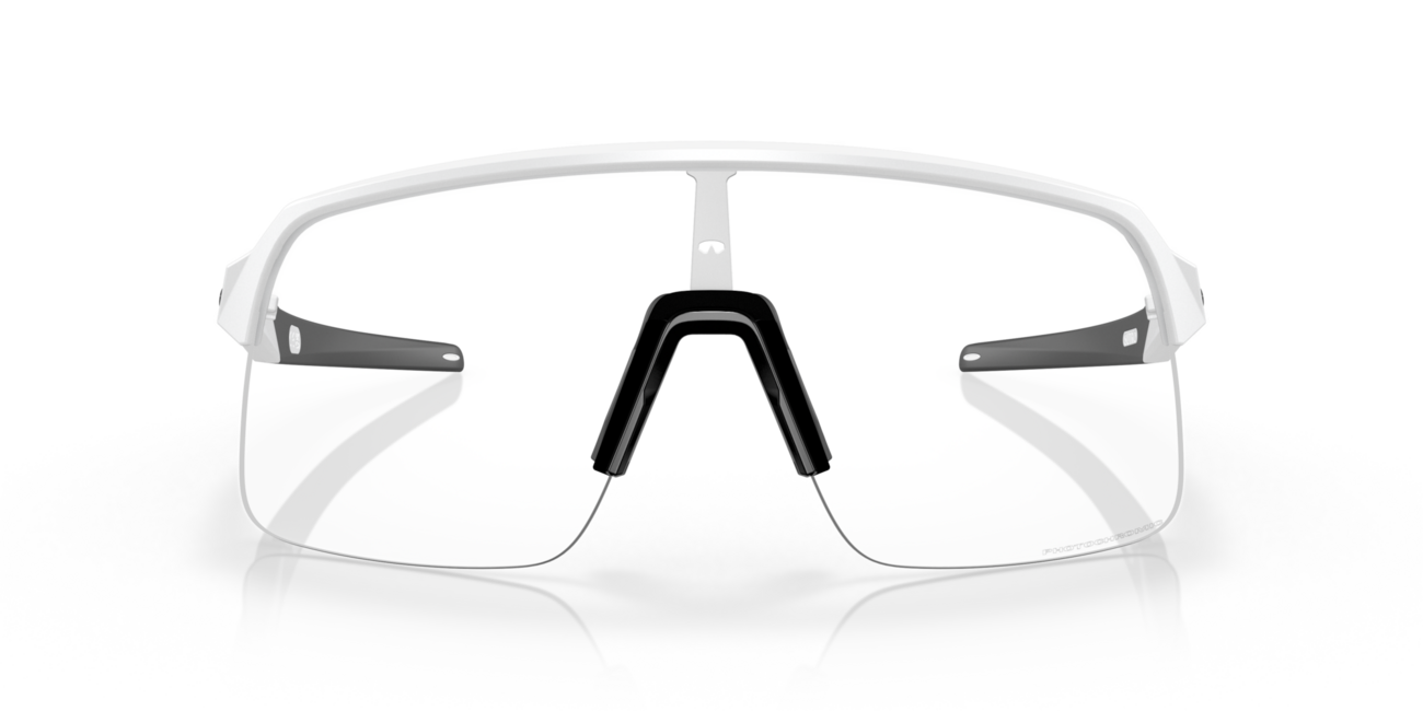 Oakley Sutro Lite Photochromic Sunglasses, Matte White Frame, Clear Photochromic Lenses