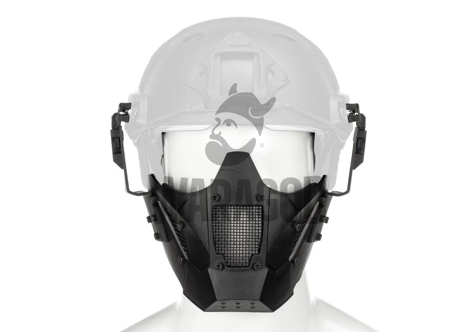 Pirate Arms Warrior Half Face Mask, Black