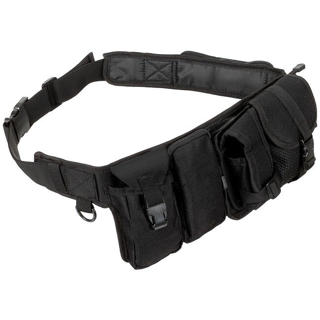 MFH Tactical Belt, 6 Pouches, 5.5 cm, Black