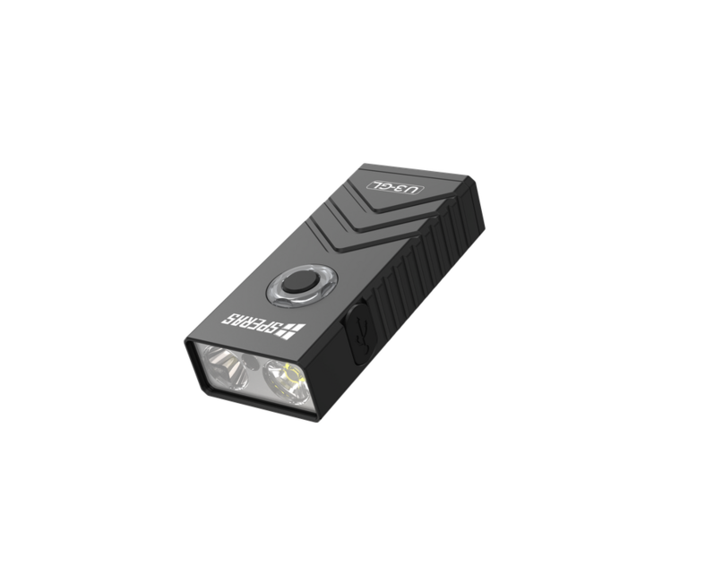 Speras U3-GL Multifunctional EDC Flashlight, Black