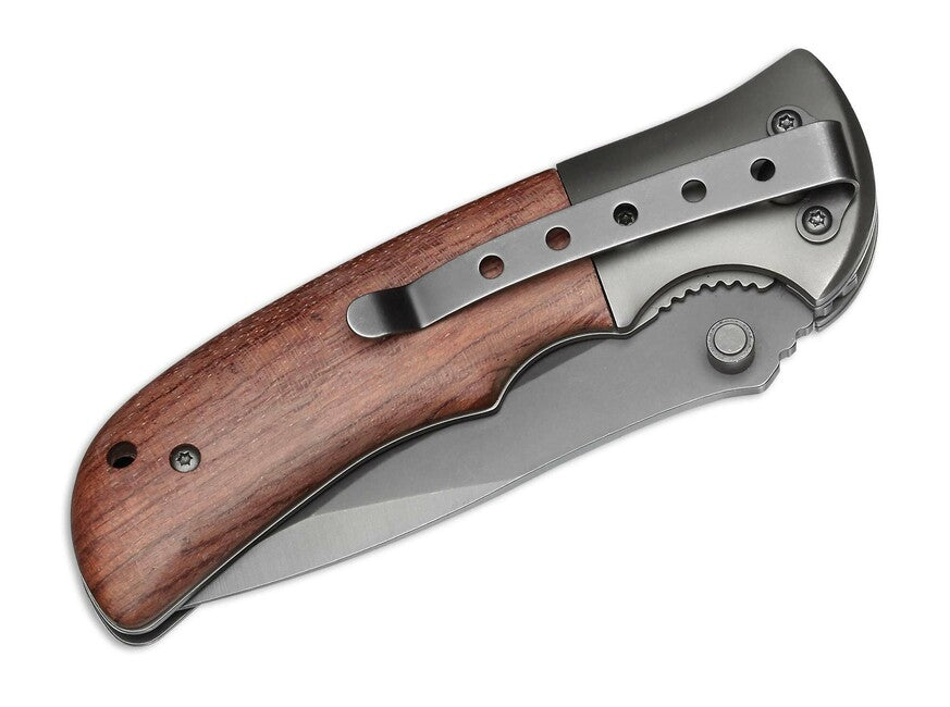 Böker Magnum Co-Operator Folding Knife, 8.7 cm, Wood, Stainless Steel