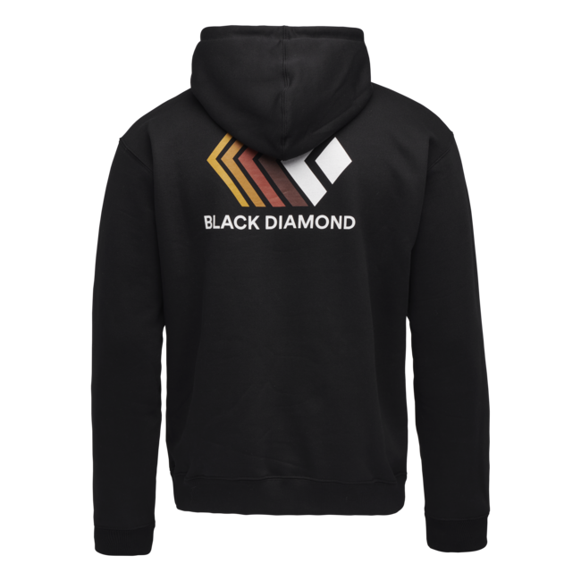 Black Diamond Faded Women's Men's Fleece Hoodie, Black