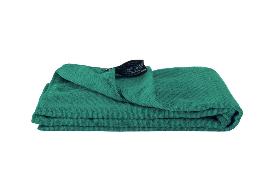 BasicNature Terry Towel 75 x 150 cm Ocean Green with Pouch
