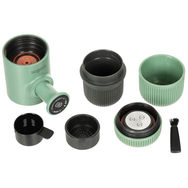 MFH Nanopresso Espresso Coffee Maker with Case, Green