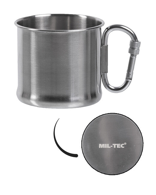 Mil-Tec Hrnček nerezový 500ml s karabinou