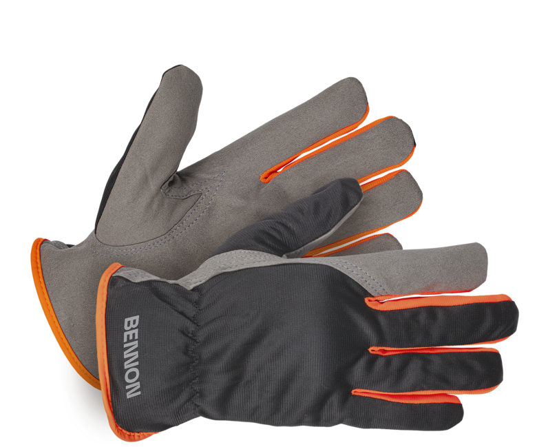 BENNON Carpos Safety Gloves, Grey/Orange