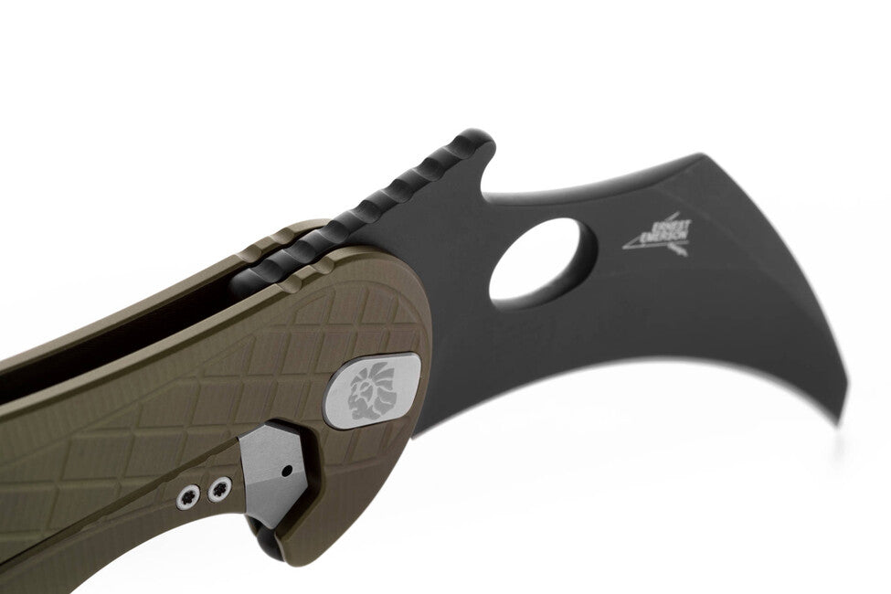 Lionsteel L.E. ONE 1 A GB Karambit Knife, Green/Chemical Black