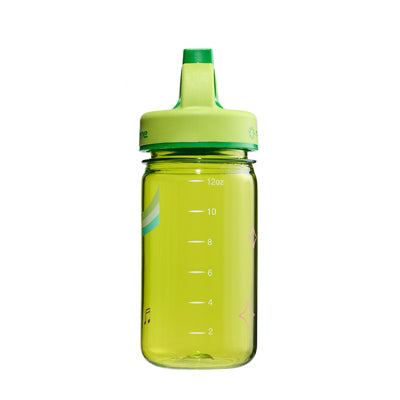 Nalgene Grip-n-Gulp Sustain Kids Water Bottle 0.35L with Cap, Green Musical Lion