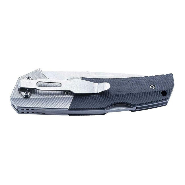 Herbertz Folding Knife 8.7cm Tanto, G10, Stainless Steel, CNC Surface, Black