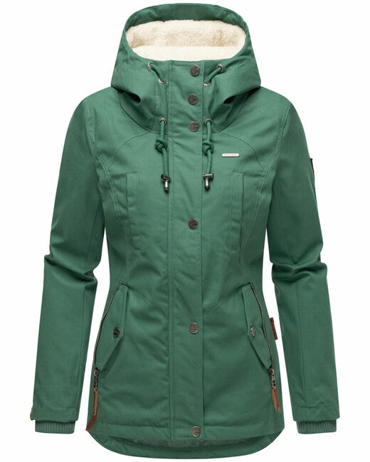 Marikoo Bikoo Women's Winter Parka with Hood, Dusty Green