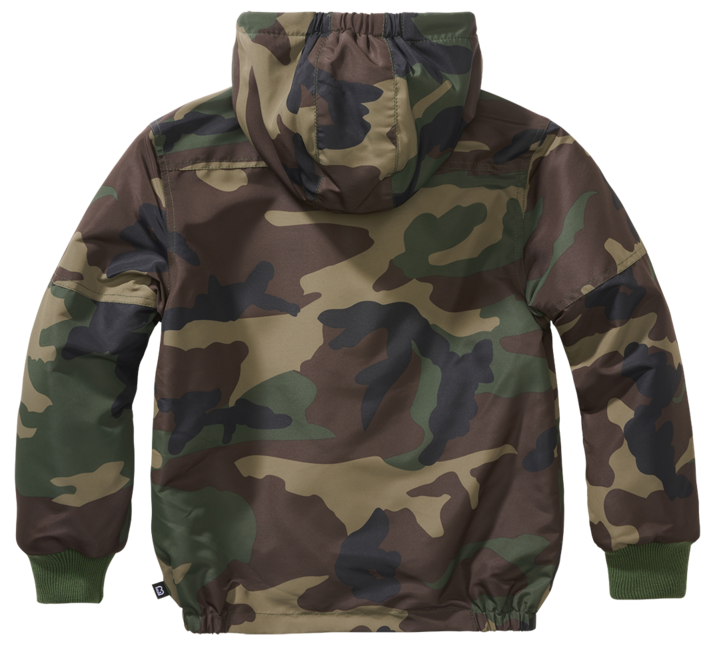 Brandit Kids Frontzip Windbreaker Jacket, Woodland