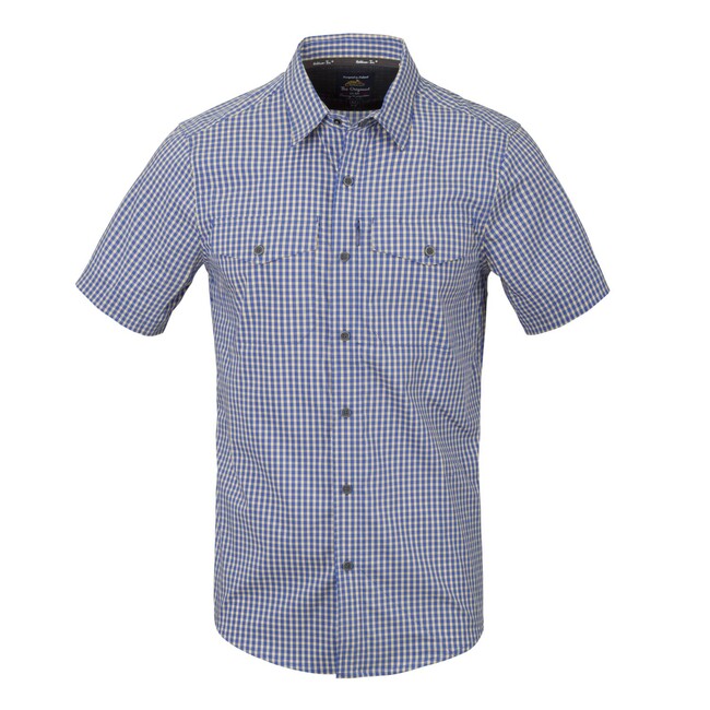 Helikon-Tex Covert Concealed Carry Tactical Shirt Short Sleeve, Navy Blue Plaid