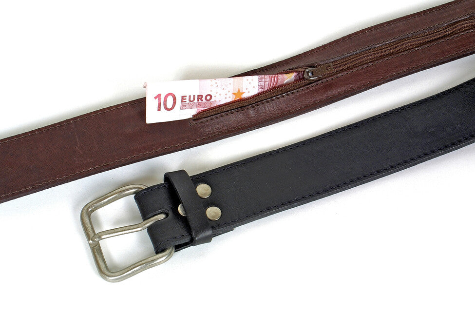 BasicNature Classic Money Belt, Mocha 80 cm