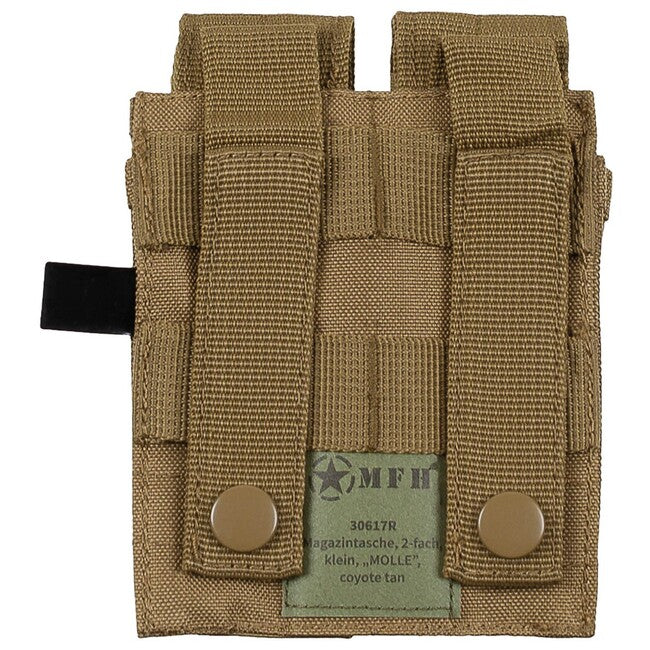 MFH Double MOLLE Bag, Coyote Tan