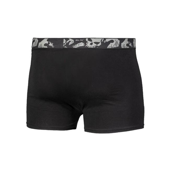 Mil-Tec Skull Men's Boxer Shorts 2-Pack, Black