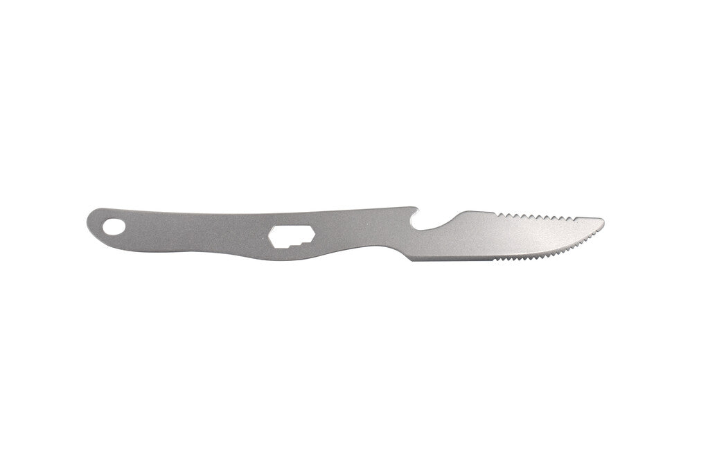 Origin Outdoors Titanium Recent Titanium 3-Piece Cutlery Set with Bottle Opener and Key