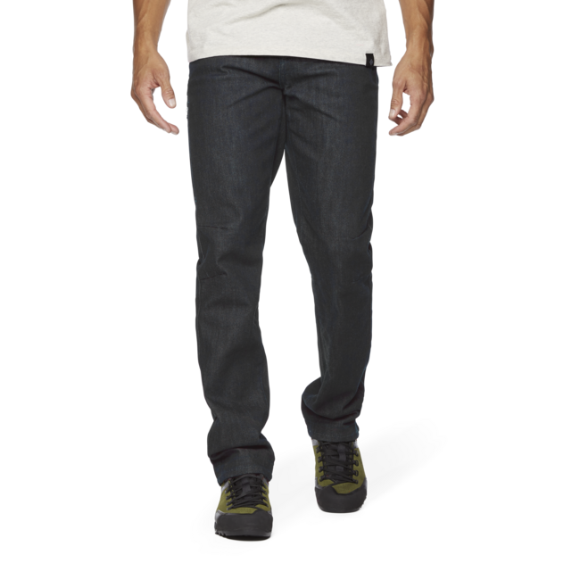 Black Men's Diamond Mission Wool Denim Jeans, Dark Grey