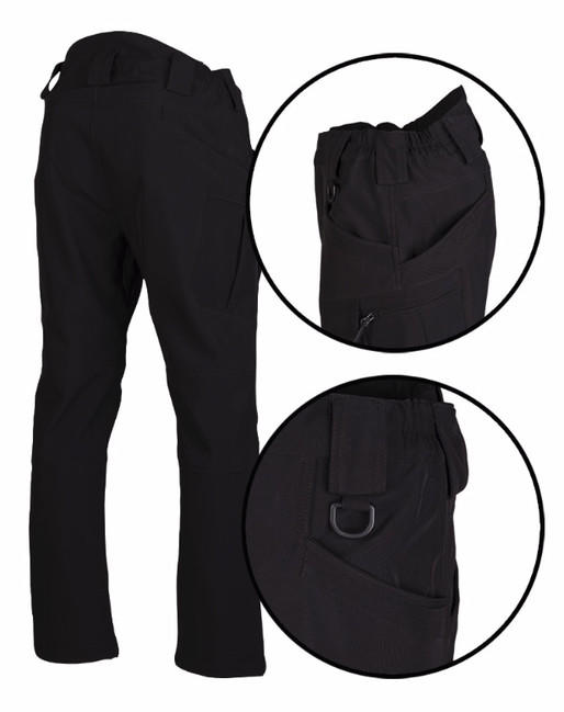 Mil-Tec Assault insulated softshell trousers, black