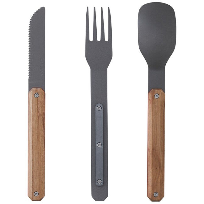 Akinod A01T00001 Cutlery Set 12h34, Olive Wood