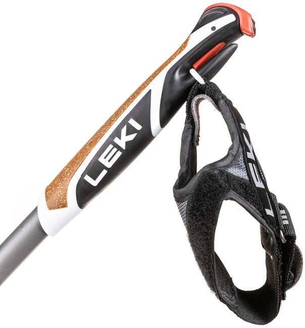LEKI Spin Shark SL Nordic Walking Poles, Silver Grey-Dark Anthracite-Lime, 100-130 cm