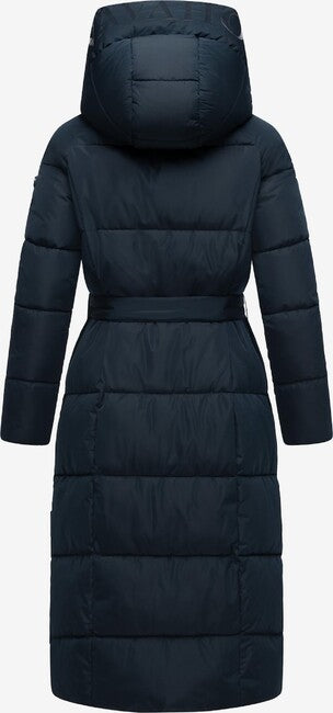 Navahoo Women's Long Winter Jacket EISBLICK, Navy Blue
