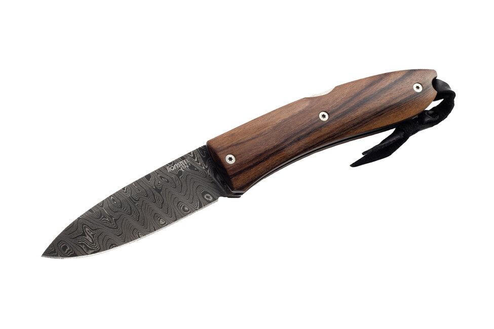Lionsteel Opera Pocket Knife, Damascus Steel Blade 8800D-ST