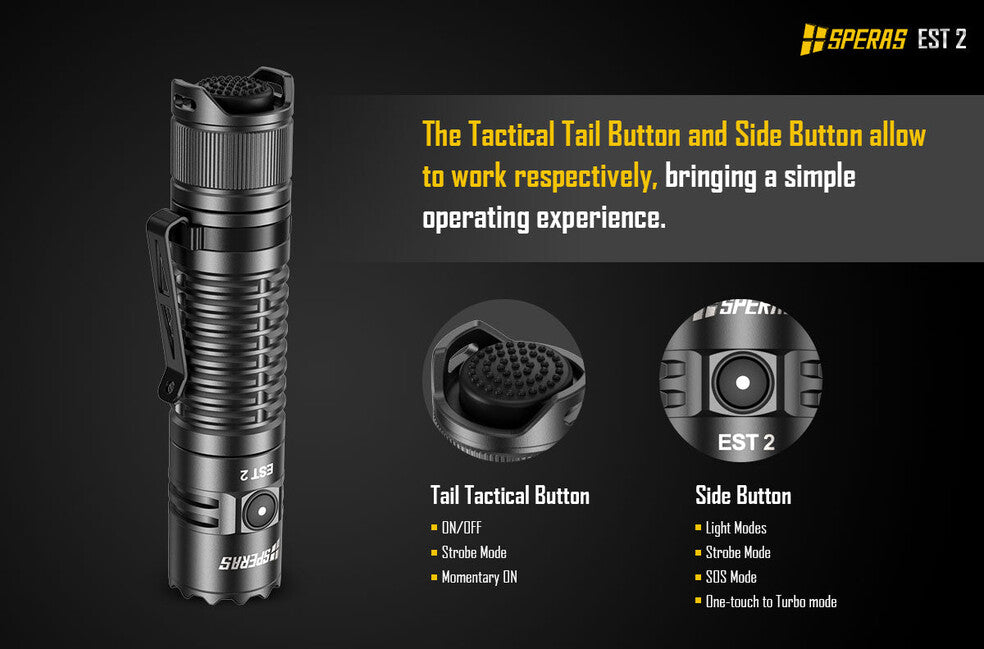 Speras EST2 Rechargeable Flashlight 1900LM 211M