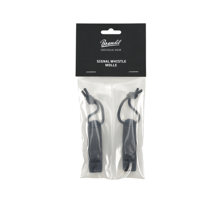 Brandit MOLLE Signal Whistle 2 Pack, Black
