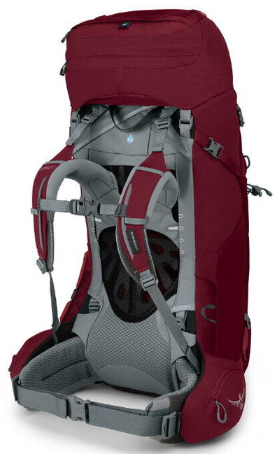 Osprey Ariel 55 II Hiking Backpack, Claret Red
