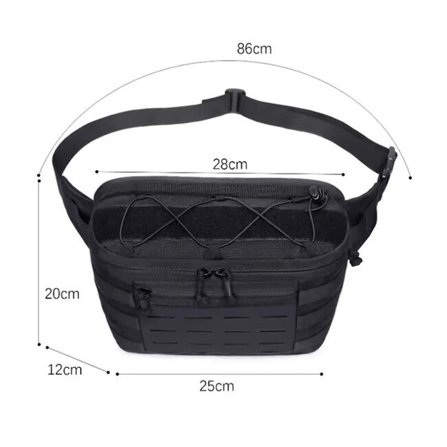 DRAGOWA Tactical Havoc Multifunctional Tactical Bag, Black