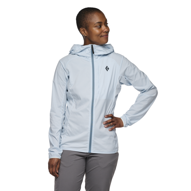 Black Diamond Women's Alpine Start Hoody Ultralight Softshell Jacket, Belay Blue