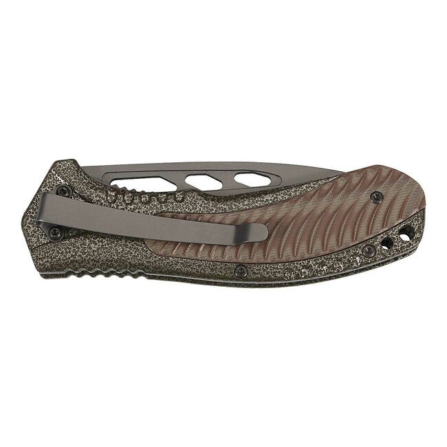 Herbertz TOP-Collection Folding Knife 8.7cm, Sand-Brown, G10, Nylon Sheath