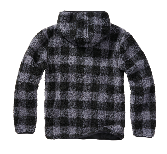 Brandit Teddyfleece Worker Fleece Pullover, Black/Grey