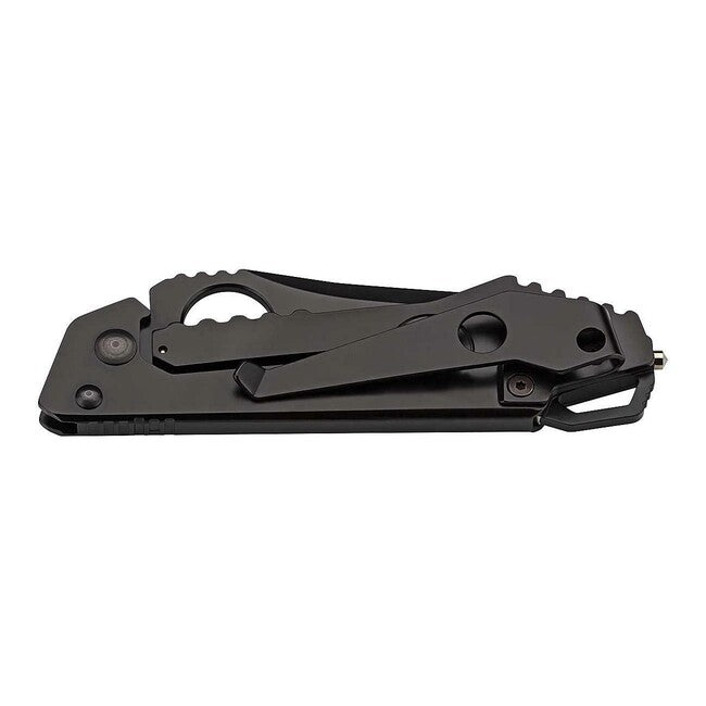 Herbertz Single-Hand Light Pocket Knife 7cm, Stainless Steel, Black, Glass Breaker