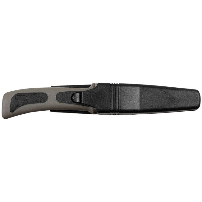 Fox Outdoor Diving Knife, Black, Rubber Handle, with Sheath