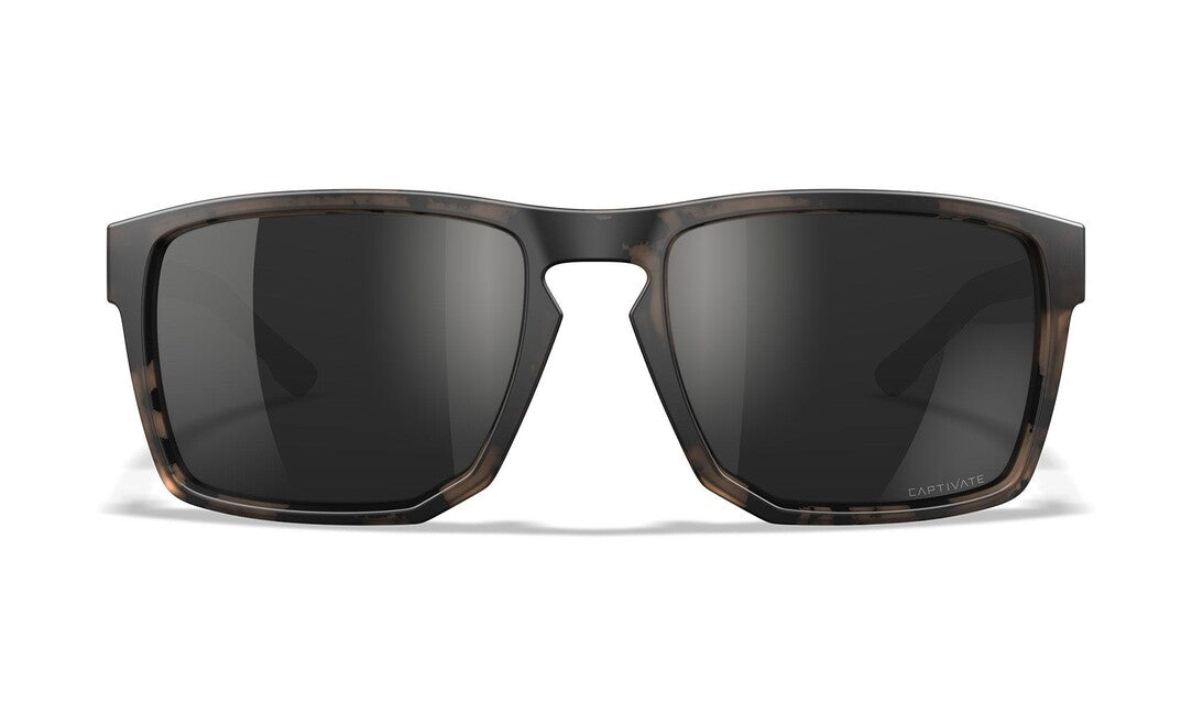Wiley X Apex Sunglasses, Captivate Polarized Black Mirror/ Matte Tortoise Brown