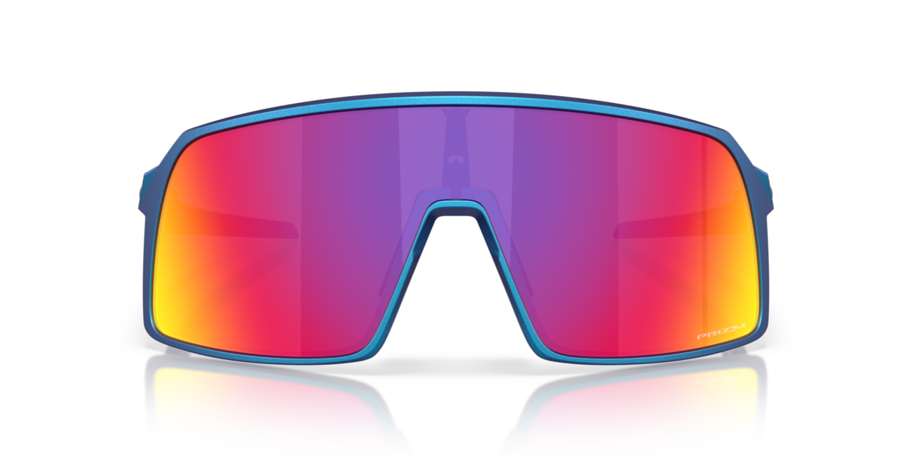 Oakley Sutro Sunglasses, Matte Cyan/Blue Colorshift Frame, Prizm Road Steel Lenses