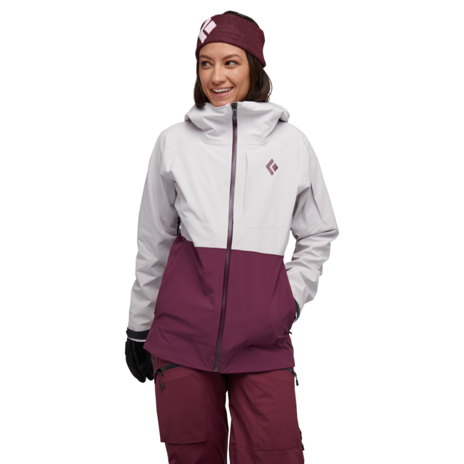 Black Diamond Women's Recon Stretch Ski Shell, Ice Pink-Blackberry