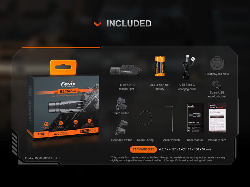 Fenix GL19R V2.0 Weapon Light