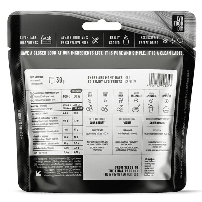 LYOfood Cherries 370g