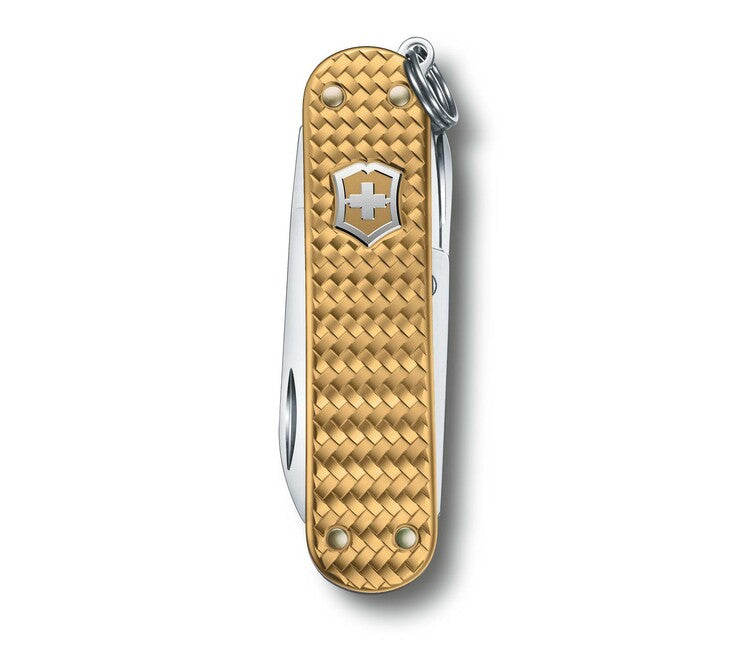Victorinox Classic SD Precious Alox Brass Gold Multitool, 58mm Knife, Brass Gold